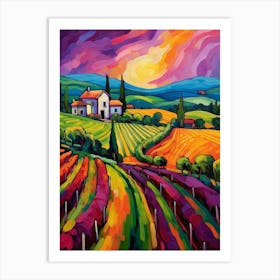 Woodinville Wine Country Fauvism 5 Art Print
