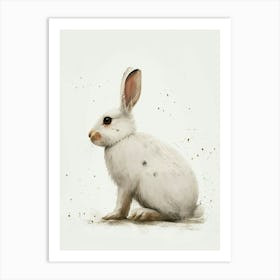 Florida White Rabbit Nursery Illustration 6 Art Print
