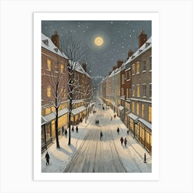 Winter Street Scene Art Print