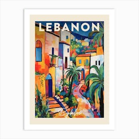Byblos Lebanon 4 Fauvist Painting  Travel Poster Art Print