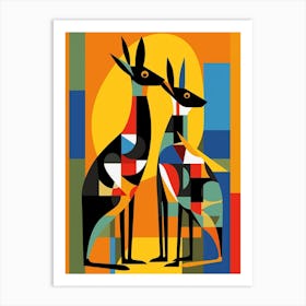 Kangaroo Abstract Pop Art 4 Art Print