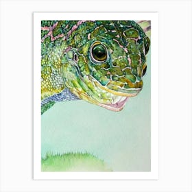 Lizardfish II Storybook Watercolour Art Print