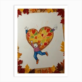 Autumn Heart 5 Art Print