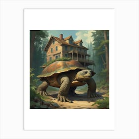 House On A Turtle Art Print