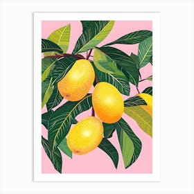 Yellow Pomegranate Art Print