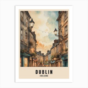 Dublin City Ireland Travel Poster (15) Art Print