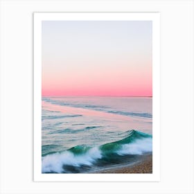 Kennebunk Beach, Maine Pink Photography 1 Art Print