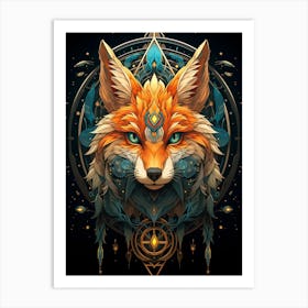 Fox Head 1 Art Print