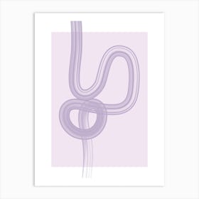 Purple Twisted Spiral Art Print