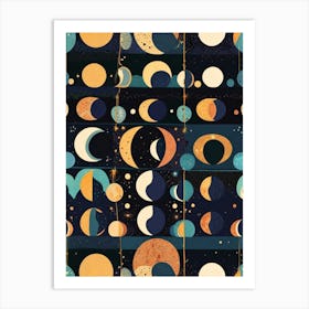 Moon Phases Art Print