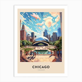 Cloudgate 2 Chicago Travel Poster Art Print