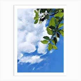 Blue Sky With Clouds 1 Art Print