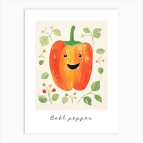 Friendly Kids Bell Pepper 1 Poster Art Print