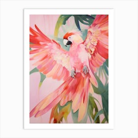 Pink Ethereal Bird Painting Macaw 10 Art Print