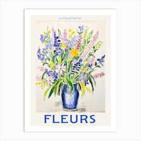 French Flower Poster Lobelia Art Print