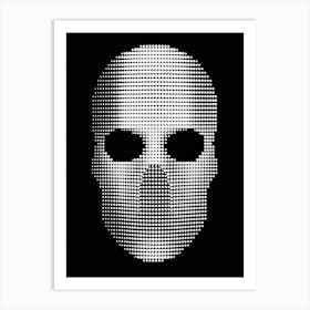 Pixelated Skull Art Print