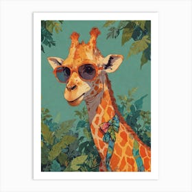 Giraffe In Sunglasses 1 Art Print