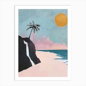 Palm Tree On The Beach 1 Art Print