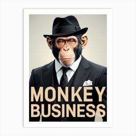 Primates in Power: Monkey Business Art Print