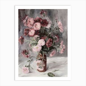 Pink Chrysanthemums Art Print