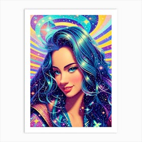 Fantasy Psychedelic Girl 1 Art Print