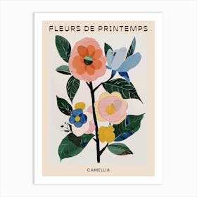 Spring Floral French Poster  Camellia 4 Art Print