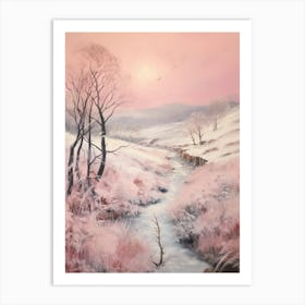 Dreamy Winter Painting The Peak District England 1 Art Print