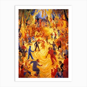 Fire In The Forest 1 Art Print