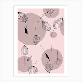 Flowers Pattern Botanical Scrapbook Art Print