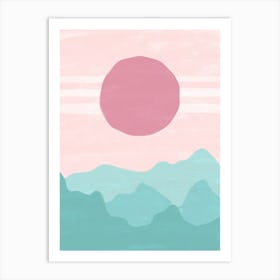 Pink Sunset 1 Art Print