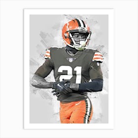 Denzel Ward Cleveland Browns Art Print