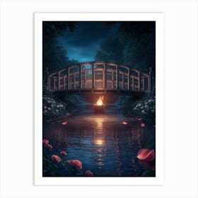 Bridge Over The Water Art Print