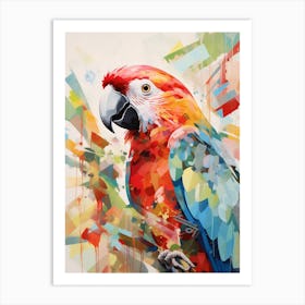 Bird Painting Collage Parrot 2 Art Print