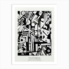 Patterns Abstract Black And White 5 Poster Art Print