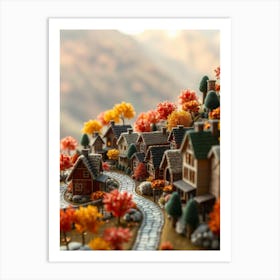 Miniature Village In Autumn Art Print