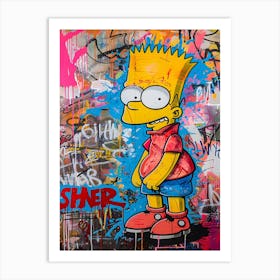 The Simpsons Graffiti 4 Art Print