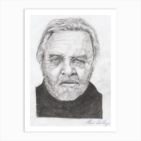 Sir Anthony Hopkins Drawing Art Print