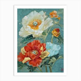 Chinese Peonies 5 Art Print