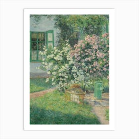 Garden With Roses Art Print