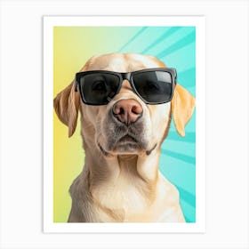 Dog In Sunglasses. Generated AI. Art Print 4 Art Print