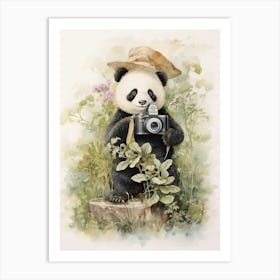 Panda Art Photographing Watercolour 2 Art Print