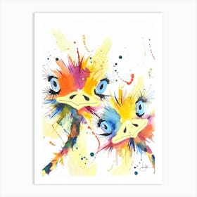 Crazy Ostrich 3 Art Print