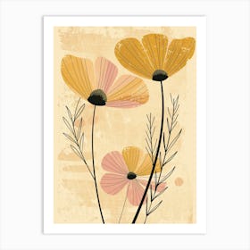 Phnom Penh Flower Market Boho Minimalist Style Art Print