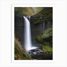 Henrhyd Falls, United Kingdom Realistic Photograph (2) Art Print