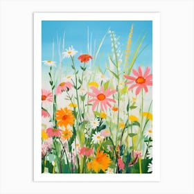 Wild flowers in a Field Art Print