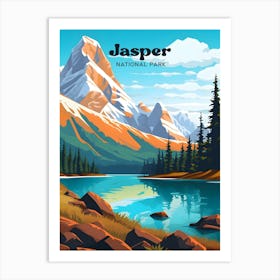 Jasper National Park Alberta Canada Camping Travel Art Art Print