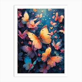 Butterflies In The Sky Art Print