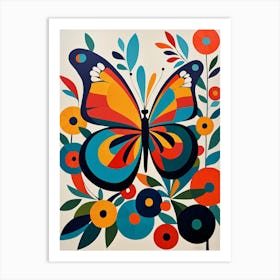 Modern Screen Print Butterfly III Art Print