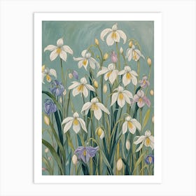 White Flowers Art Print