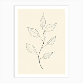 Leaf On A Branch 2 Art Print